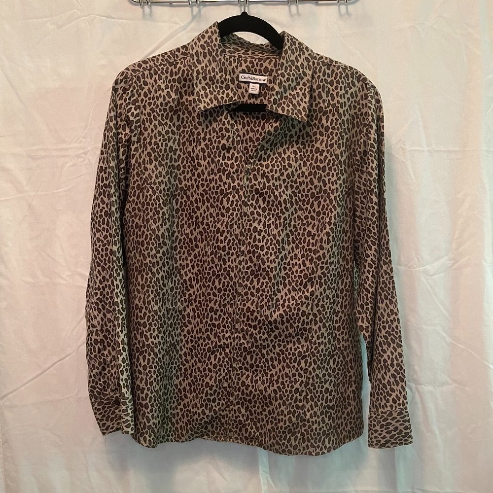 Animal Print Zippered Top